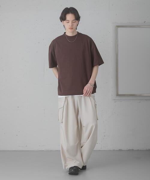 SENSE OF PLACE by URBAN RESEARCH(センスオブプレイスバイアーバンリサーチ)の「『接触冷感/イージーケア』クイックドライアソートドローコードショートスリーブ Tシャツ(Tシャツ/カットソー・メンズ・ブラック/ブラック系その他/ブラウン/ホワイト・LARGE/MEDIUM)」の21枚目の写真
