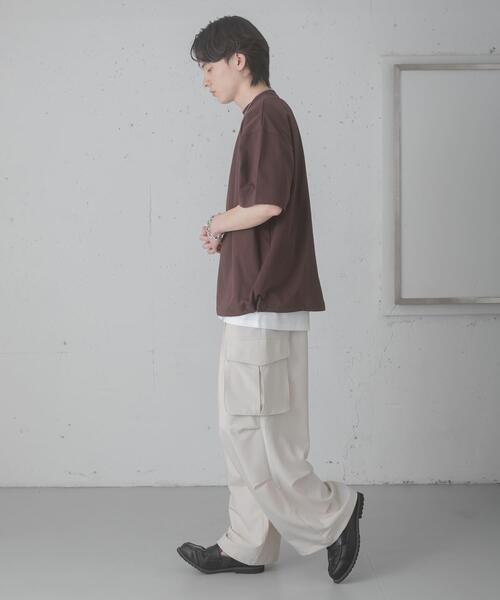 SENSE OF PLACE by URBAN RESEARCH(センスオブプレイスバイアーバンリサーチ)の「『接触冷感/イージーケア』クイックドライアソートドローコードショートスリーブ Tシャツ(Tシャツ/カットソー・メンズ・ブラック/ブラック系その他/ブラウン/ホワイト・LARGE/MEDIUM)」の22枚目の写真