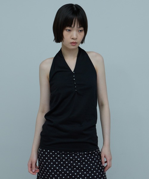 leimn(レイムン)の「カップ付きホルターネックトップス(その他トップス・レディース・バーガンディー/ピンク/ブラック/ブラウン・FREE)」の2枚目の写真