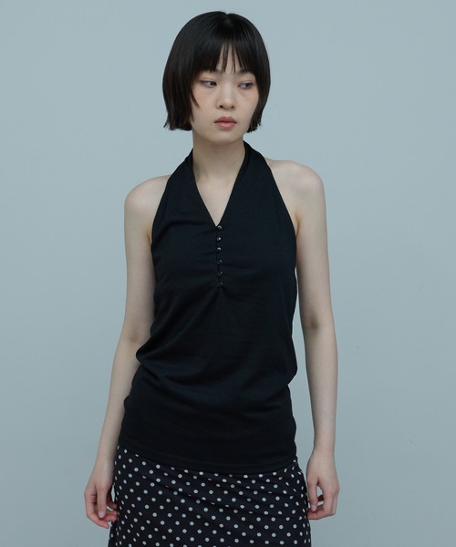 leimn(レイムン)の「カップ付きホルターネックトップス(その他トップス・レディース・バーガンディー/ピンク/ブラック/ブラウン・FREE)」の7枚目の写真