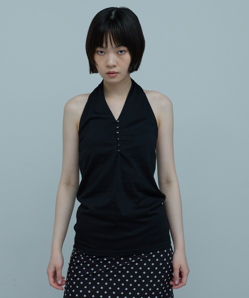 leimn(レイムン)の「カップ付きホルターネックトップス(その他トップス・レディース・バーガンディー/ピンク/ブラック/ブラウン・FREE)」の8枚目の写真