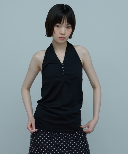 leimn(レイムン)の「カップ付きホルターネックトップス(その他トップス・レディース・バーガンディー/ピンク/ブラック/ブラウン・FREE)」の9枚目の写真