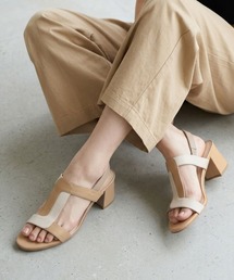 HIPS（ヒップス）の「【本革】コンビカラーTストラップサンダル（サンダル）」