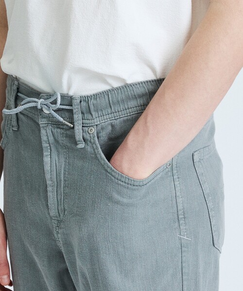 YANUK（ヤヌーク）の「【YANUK / ヤヌーク】 RESORT PHILIP DENIM PANTS / リゾートフィリップデニムパンツ / テーパード（デニムパンツ・メンズ・ホワイト/グレー・M/S/XL/L）」の6枚目の写真