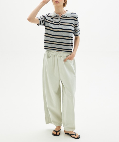 full/fill.(フルフィル)の「easy denim carve pants / イージーデニムカーブパンツ(デニムパンツ・レディース・アイボリー/ネイビー・FREE)」の2枚目の写真