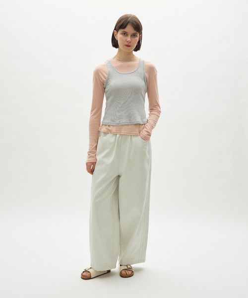 full/fill.(フルフィル)の「easy denim carve pants / イージーデニムカーブパンツ(デニムパンツ・レディース・アイボリー/ネイビー・FREE)」の16枚目の写真