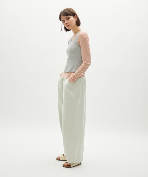 full/fill.(フルフィル)の「easy denim carve pants / イージーデニムカーブパンツ(デニムパンツ・レディース・アイボリー/ネイビー・FREE)」の17枚目の写真