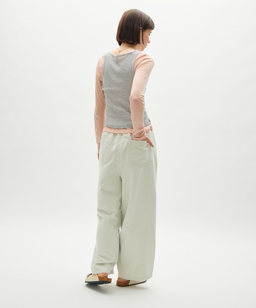 full/fill.(フルフィル)の「easy denim carve pants / イージーデニムカーブパンツ(デニムパンツ・レディース・アイボリー/ネイビー・FREE)」の18枚目の写真