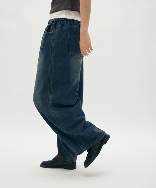 full/fill.(フルフィル)の「easy denim carve pants / イージーデニムカーブパンツ(デニムパンツ・レディース・アイボリー/ネイビー・FREE)」の20枚目の写真