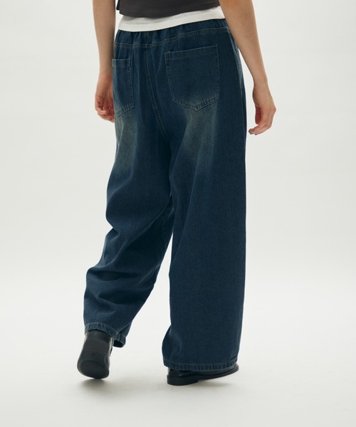 full/fill.(フルフィル)の「easy denim carve pants / イージーデニムカーブパンツ(デニムパンツ・レディース・アイボリー/ネイビー・FREE)」の21枚目の写真