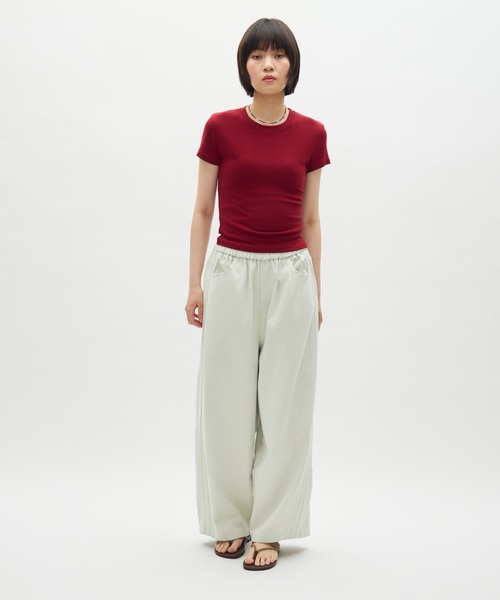 full/fill.(フルフィル)の「easy denim carve pants / イージーデニムカーブパンツ(デニムパンツ・レディース・アイボリー/ネイビー・FREE)」の8枚目の写真