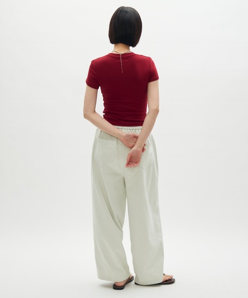 full/fill.(フルフィル)の「easy denim carve pants / イージーデニムカーブパンツ(デニムパンツ・レディース・アイボリー/ネイビー・FREE)」の10枚目の写真