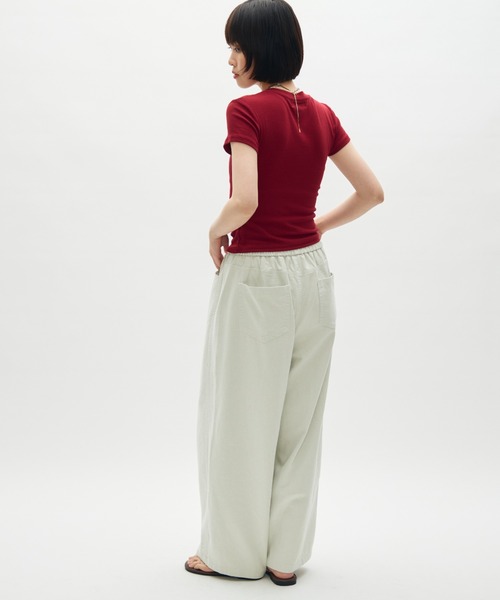 full/fill.(フルフィル)の「easy denim carve pants / イージーデニムカーブパンツ(デニムパンツ・レディース・アイボリー/ネイビー・FREE)」の11枚目の写真