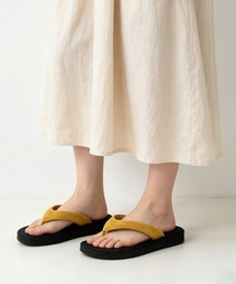 厚底 フラット トングサンダル