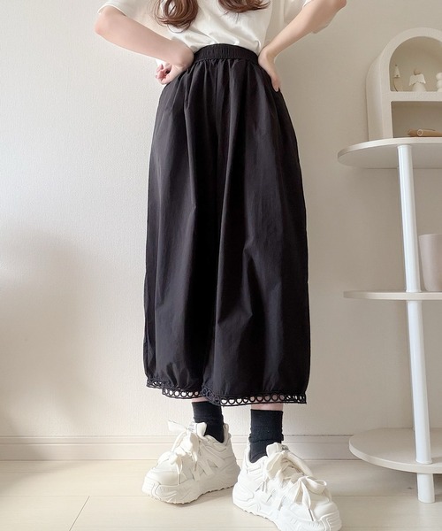 Nana(ナナ)の「裾デザインワイドパンツ(その他パンツ・レディース・ブラック/ホワイト・FREE)」の13枚目の写真