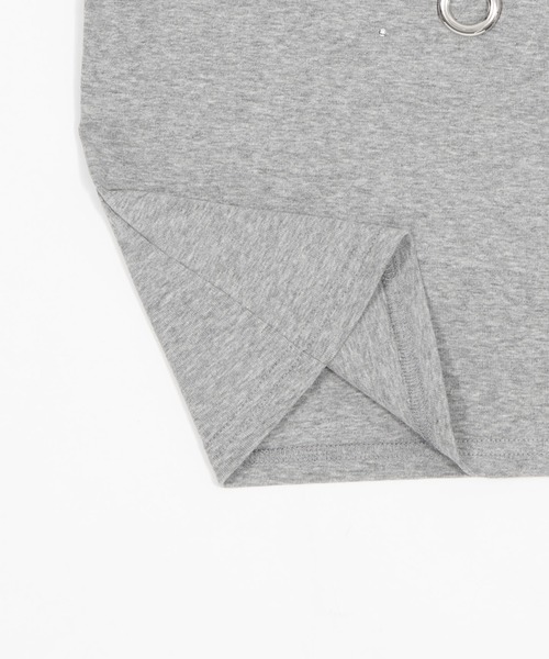 dispark(ディスパーク)の「DISPARK/アイレットワンショルT(Tシャツ/カットソー・レディース・杢グレー/ブラック・FREE)」の16枚目の写真