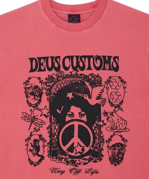 DEUS EX MACHINA（デウスエクスマキナ）の「MOTHER-EARTH TEE（Tシャツ/カットソー・メンズ・ホワイト/レッド・M/L/S）」の7枚目の写真