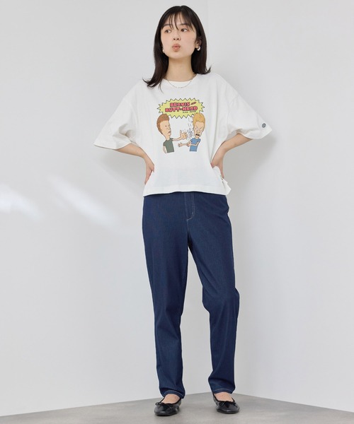 NAVY(ネイビー)の「【SARARI /サラリ】接触冷感 デニムライク ジャージー スリムテーパード パンツ(その他パンツ・レディース・ネイビー/ブラック/ライトブルー・M/S/L/XL)」の17枚目の写真