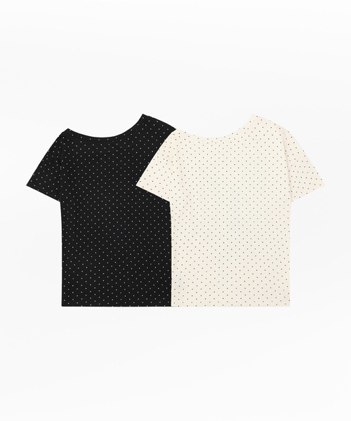 HOOK（フック）の「HOOK for girls ナロータイ付きワンショルダー半袖Tシャツ (SS)（Tシャツ/カットソー・レディース・ブラック/ライトベージュ・FREE）」の3枚目の写真