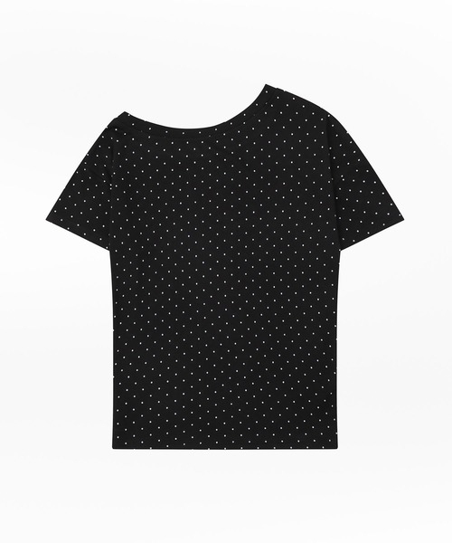 HOOK（フック）の「HOOK for girls ナロータイ付きワンショルダー半袖Tシャツ (SS)（Tシャツ/カットソー・レディース・ブラック/ライトベージュ・FREE）」の5枚目の写真