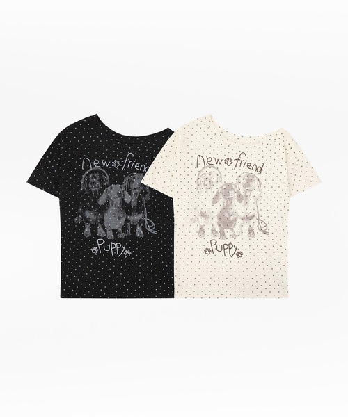 HOOK（フック）の「HOOK for girls ナロータイ付きワンショルダー半袖Tシャツ (SS)（Tシャツ/カットソー・レディース・ブラック/ライトベージュ・FREE）」の17枚目の写真