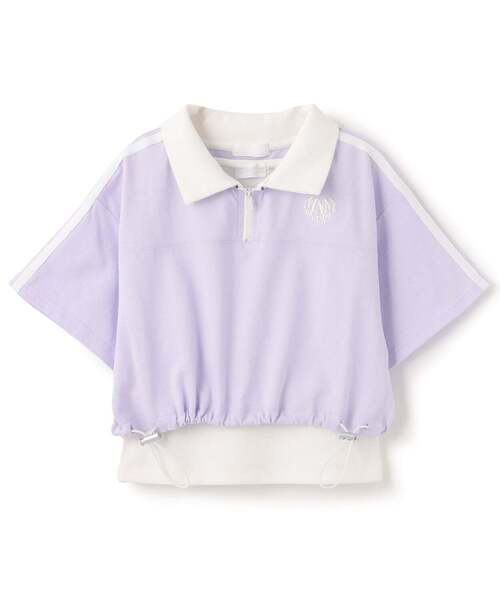 minimal(ミニマル)の「【インナーつき】ハーフジップクロップド半袖Tシャツセット(Tシャツ/カットソー・キッズ・ブラック/ラベンダー/オフホワイト・140cm/110cm/120cm/100cm/130cm)」の16枚目の写真