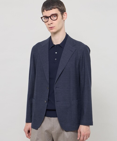 MACKINTOSH LONDON（マッキントッシュ ロンドン）の「【FLEX JERSEY】ブライトンジャケット（テーラードジャケット・メンズ・ネイビー/ライトグレー・42/38/40）」の2枚目の写真