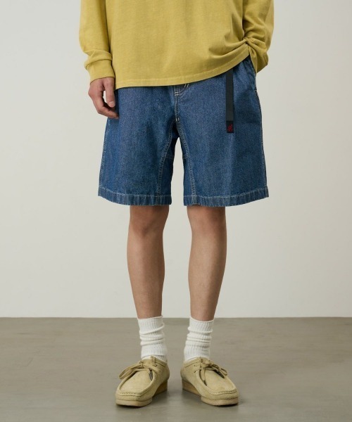 Kinetics(キネティクス)の「Gramicci JAPANESE CHAMBRAY SHORT(グラミチ ジャパニーズ シャンブレー ショーツ)(デニムパンツ・メンズ・ネイビー/ブルー・MEDIUM/XX-LARGE/X-LARGE/LARGE)」の1枚目の写真
