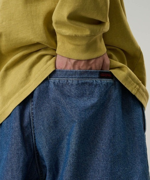Kinetics(キネティクス)の「Gramicci JAPANESE CHAMBRAY SHORT(グラミチ ジャパニーズ シャンブレー ショーツ)(デニムパンツ・メンズ・ネイビー/ブルー・MEDIUM/XX-LARGE/X-LARGE/LARGE)」の6枚目の写真