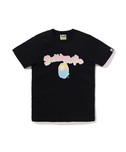 A BATHING APE(アベイシングエイプ)の「GLITTER CLOUDY LOGO TEE(Tシャツ/カットソー・レディース・ブラック/ホワイト・SMALL/MEDIUM/X-SMALL/XX-SMALL)」の2枚目の写真