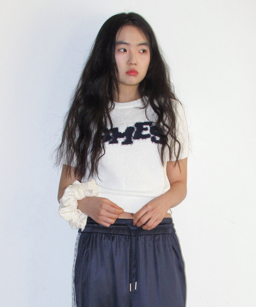 AMESWORLDWIDE（アメスワールドワイド）の「HAIRY LOGO SHORT SLEEVE KNIT IVORY（ニット/セーター・レディース・その他・FREE）」の4枚目の写真