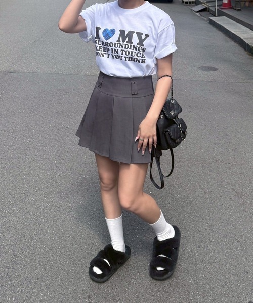 tunee(チュニー)の「LOVEハートデザイン半袖Tシャツ(hsyd)(Tシャツ/カットソー・レディース・A/ホワイト/F/E/D/C/B・X-LARGE/X-SMALL/SMALL/MEDIUM/LARGE)」の7枚目の写真