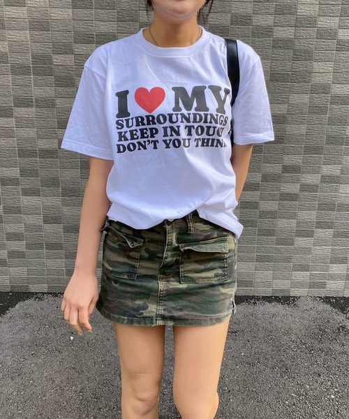 tunee(チュニー)の「LOVEハートデザイン半袖Tシャツ(hsyd)(Tシャツ/カットソー・レディース・A/ホワイト/F/E/D/C/B・X-LARGE/X-SMALL/SMALL/MEDIUM/LARGE)」の18枚目の写真