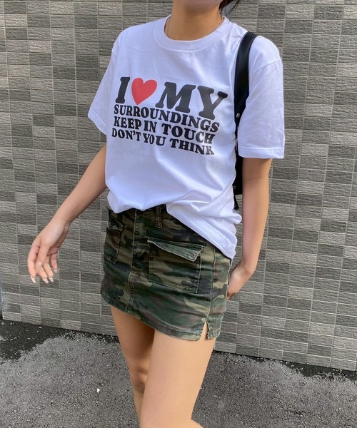 tunee(チュニー)の「LOVEハートデザイン半袖Tシャツ(hsyd)(Tシャツ/カットソー・レディース・A/ホワイト/F/E/D/C/B・X-LARGE/X-SMALL/SMALL/MEDIUM/LARGE)」の20枚目の写真