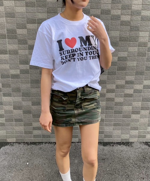 tunee(チュニー)の「LOVEハートデザイン半袖Tシャツ(hsyd)(Tシャツ/カットソー・レディース・A/ホワイト/F/E/D/C/B・X-LARGE/X-SMALL/SMALL/MEDIUM/LARGE)」の21枚目の写真
