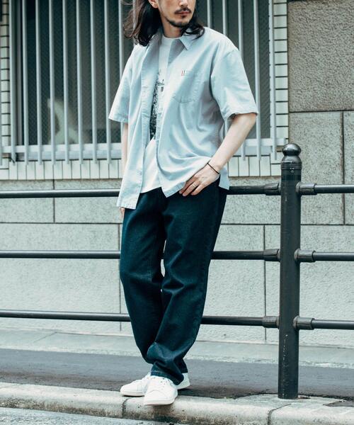 ITEMS URBANRESEARCH(アイテムズ アーバンリサーチ)の「『吸水速乾』フレンチリネン×COOLMAX ハンソデシャツ(シャツ/ブラウス・メンズ・オフホワイト/オリーブ/グレー/ブラック系その他・LARGE/MEDIUM)」の10枚目の写真