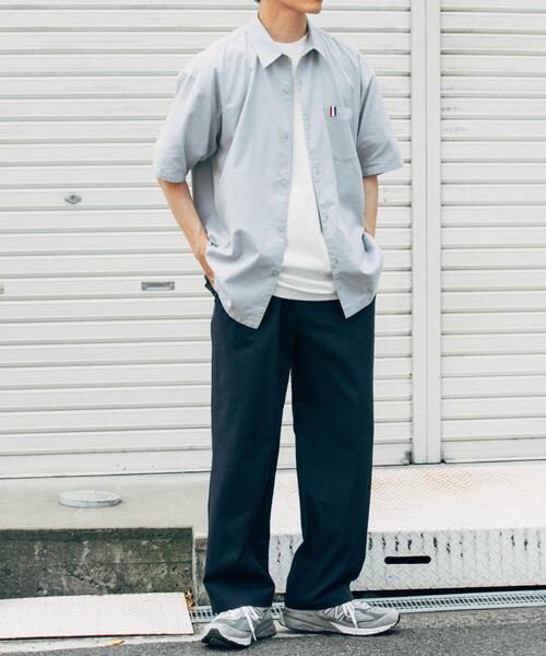 ITEMS URBANRESEARCH(アイテムズ アーバンリサーチ)の「『吸水速乾』フレンチリネン×COOLMAX ハンソデシャツ(シャツ/ブラウス・メンズ・オフホワイト/オリーブ/グレー/ブラック系その他・LARGE/MEDIUM)」の19枚目の写真