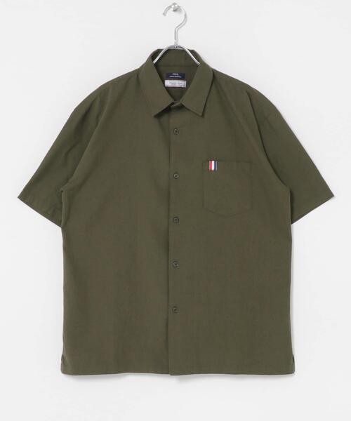 ITEMS URBANRESEARCH(アイテムズ アーバンリサーチ)の「『吸水速乾』フレンチリネン×COOLMAX ハンソデシャツ(シャツ/ブラウス・メンズ・オフホワイト/オリーブ/グレー/ブラック系その他・LARGE/MEDIUM)」の6枚目の写真
