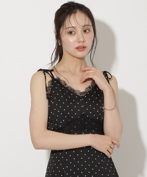 WILLSELECTION(ウィルセレクション)の「レーストリムキャミワンピース(ワンピース・レディース・ブラック系その他/ホワイト系その他・FREE)」の2枚目の写真