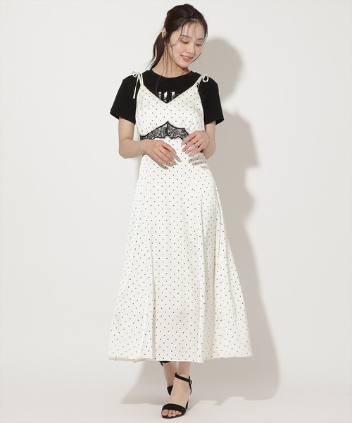 WILLSELECTION(ウィルセレクション)の「レーストリムキャミワンピース(ワンピース・レディース・ブラック系その他/ホワイト系その他・FREE)」の3枚目の写真