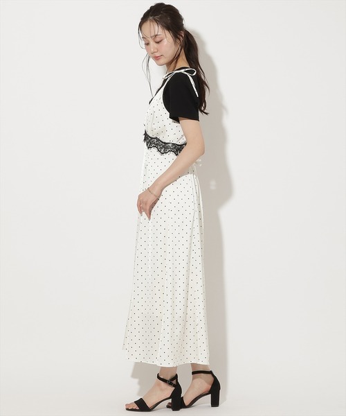WILLSELECTION(ウィルセレクション)の「レーストリムキャミワンピース(ワンピース・レディース・ブラック系その他/ホワイト系その他・FREE)」の4枚目の写真