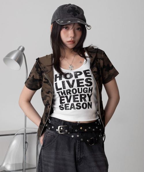 WEGO（ウィゴー）の「WEGO/【26年春夏新作】半袖ドロストWジップパーカー（パーカー・レディース・その他1/その他3/その他2・FREE）」の21枚目の写真