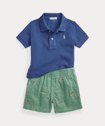 POLO RALPH LAUREN CHILDRENSWEAR（ポロ ラルフ ローレン チルドレンズウェア）の「コットン メッシュ ポロシャツ & コーデュロイ ショートパンツ（その他ベビーウェア）」