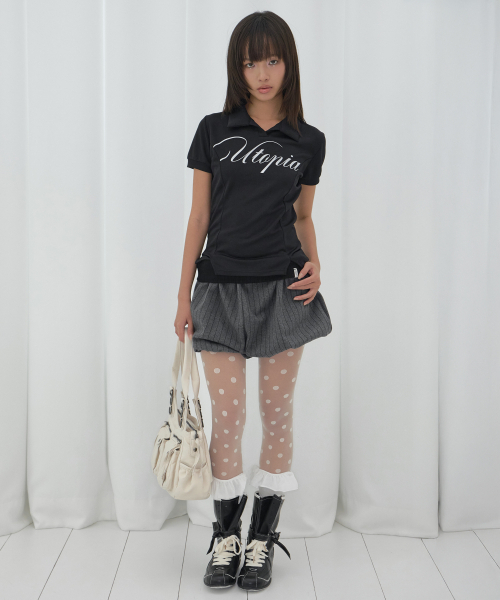FANCY CLUB(ファンシークラブ)の「バンディングパンプキンショーツ (チャコール) F26QD160(その他パンツ・レディース・その他・ONE)」の4枚目の写真