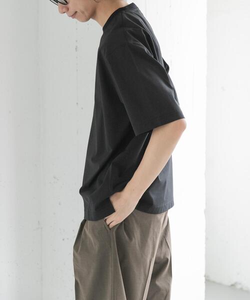 FORK&SPOON(フォークアンドスプーン)の「FORK&SPOON TEC LINEN T-SHIRTS(Tシャツ/カットソー・メンズ・ライトグレー/ブルー系その他/ブラック・4/5)」の6枚目の写真