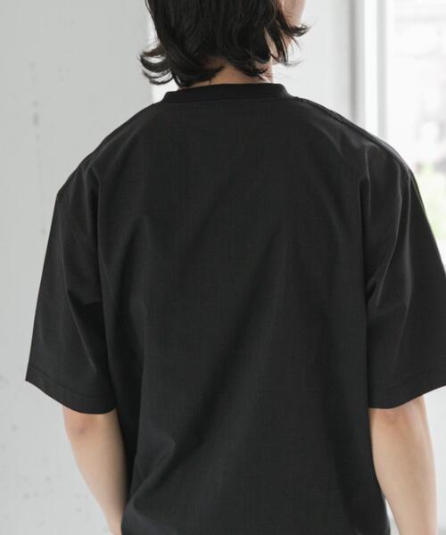 FORK&SPOON(フォークアンドスプーン)の「FORK&SPOON TEC LINEN T-SHIRTS(Tシャツ/カットソー・メンズ・ライトグレー/ブルー系その他/ブラック・4/5)」の8枚目の写真