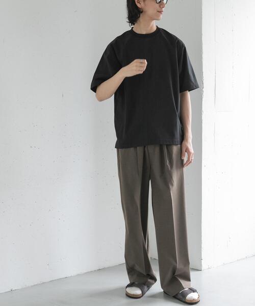 FORK&SPOON(フォークアンドスプーン)の「FORK&SPOON TEC LINEN T-SHIRTS(Tシャツ/カットソー・メンズ・ライトグレー/ブルー系その他/ブラック・4/5)」の9枚目の写真