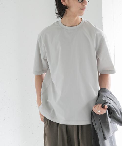 FORK&SPOON(フォークアンドスプーン)の「FORK&SPOON TEC LINEN T-SHIRTS(Tシャツ/カットソー・メンズ・ライトグレー/ブルー系その他/ブラック・4/5)」の13枚目の写真