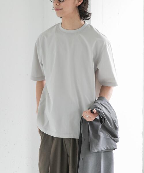 FORK&SPOON(フォークアンドスプーン)の「FORK&SPOON TEC LINEN T-SHIRTS(Tシャツ/カットソー・メンズ・ライトグレー/ブルー系その他/ブラック・4/5)」の14枚目の写真