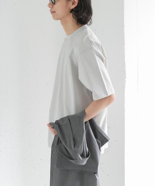 FORK&SPOON(フォークアンドスプーン)の「FORK&SPOON TEC LINEN T-SHIRTS(Tシャツ/カットソー・メンズ・ライトグレー/ブルー系その他/ブラック・4/5)」の15枚目の写真